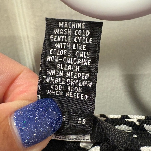 NWT Alfani Black White Ruched Short-Sleeve Top Size 3X - Picture 4 of 5